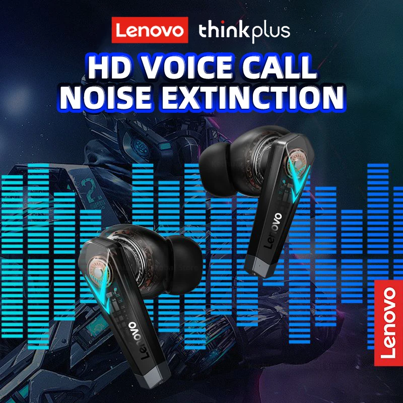 Original Lenovo Lp6 Tws Gaming Earbuds Noice Cancelamento sem Fio Fone de Ouvido Alta Fidelidade Música Bluetooth Fones com Modo Duplo Fone - Image 2