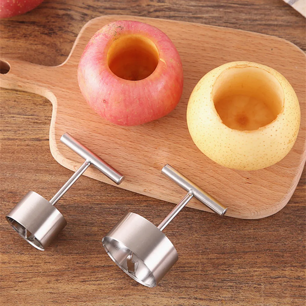 

Stainless Steel Apple Rice Mold Stewed Rock Sugar Pear Large Core Puller Fruit Core Hole Digger Remover Kitchen Gadgets