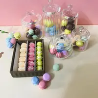 NEW Candy Color Macaron 1/12 Scale Dollhouse Miniature Macaron Dessert Cake for Blyth Barbies OB11 1/6 BJD Doll House Play 2