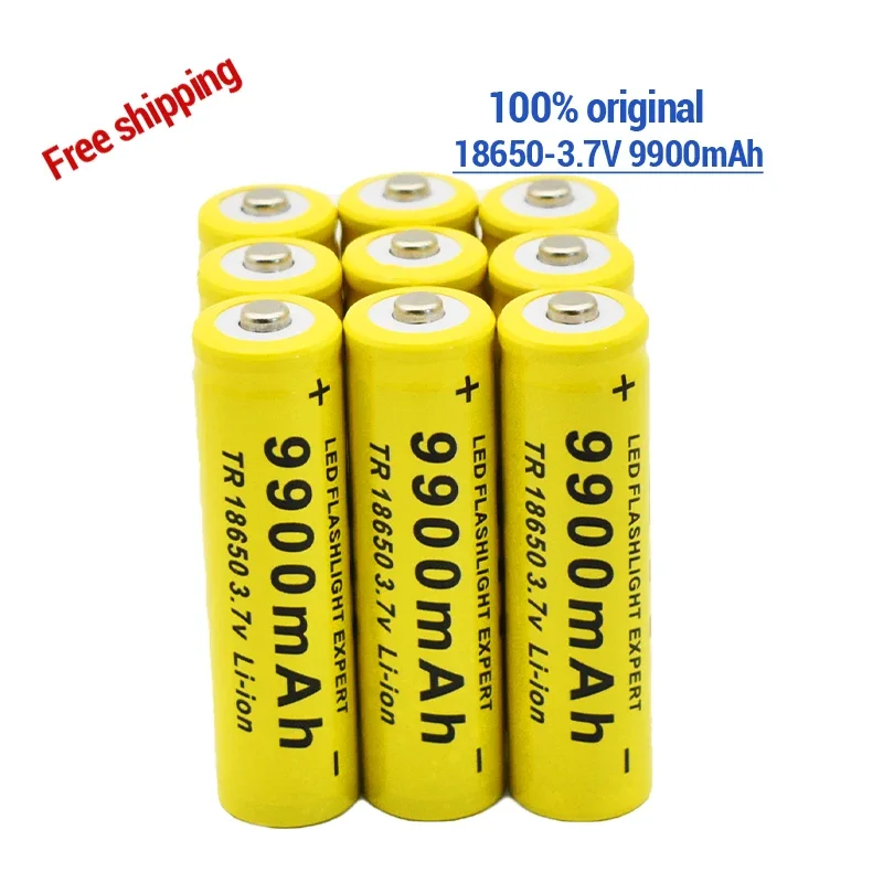 

100% new 18650 li-ion Rechargeable Battery 3.7V 9900mah GTF Battery is very suitable for flashlights or electronic devices..