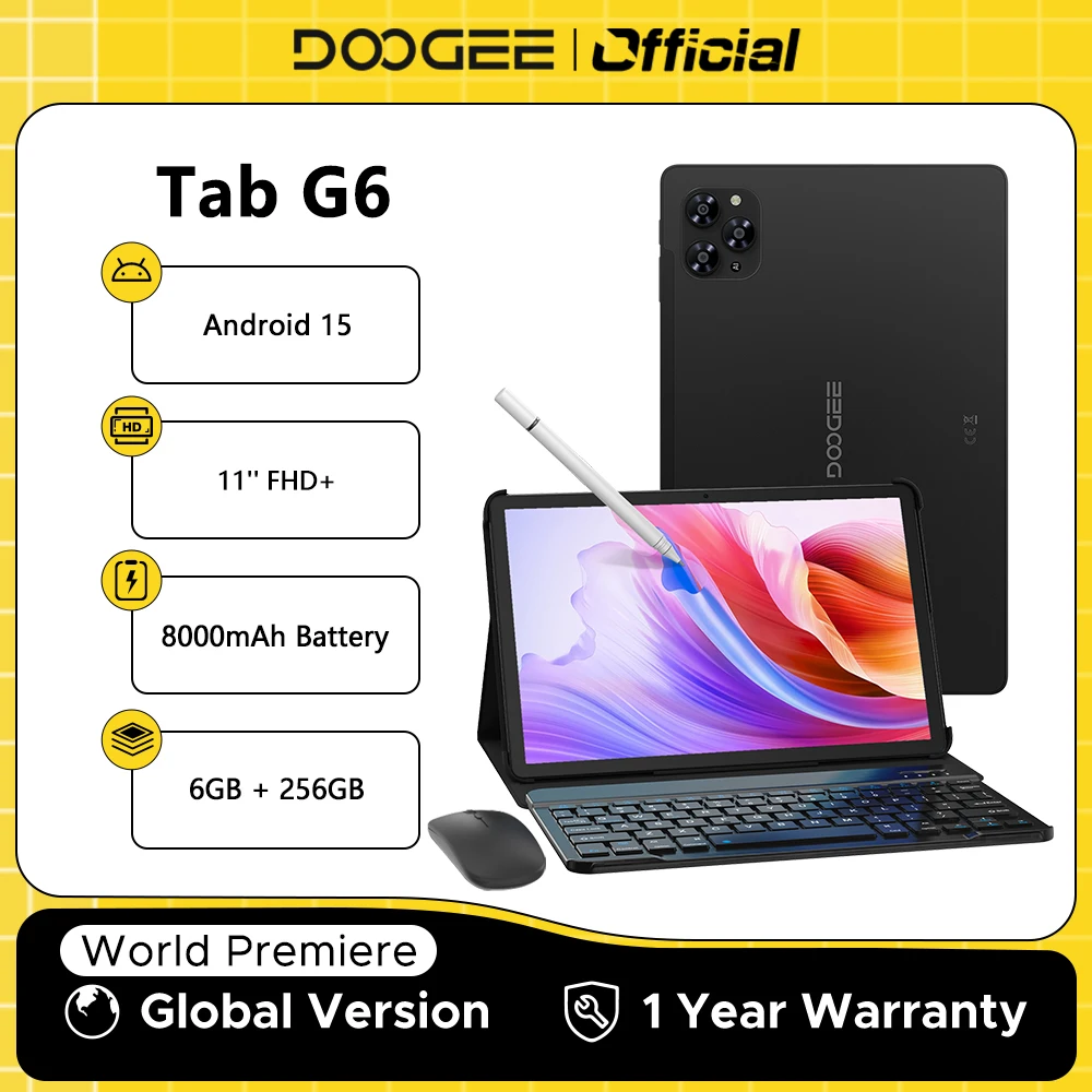doogee G6+-V android15 タブレット 11インチ 32GB DOOGEE Tab G6 - Android 15 Smart Tablet | Large Screen +