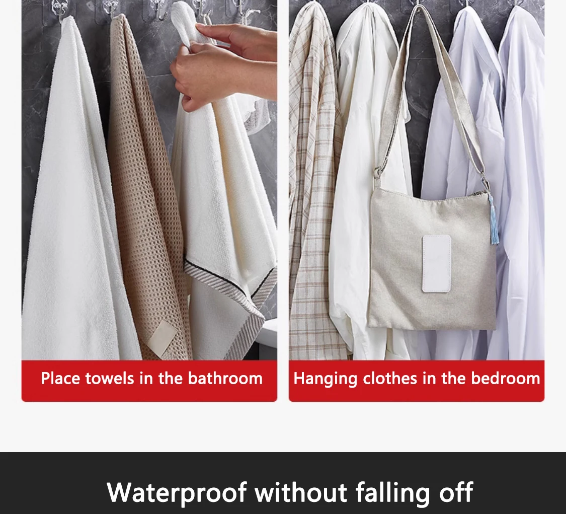 Description Picture 5 of item30 Pcs Hooks Transparent Strong Self Adhesive Door Wall Hangers Hooks Suction Heavy Load Rack Cup Sucker For Kitchen Bathroom