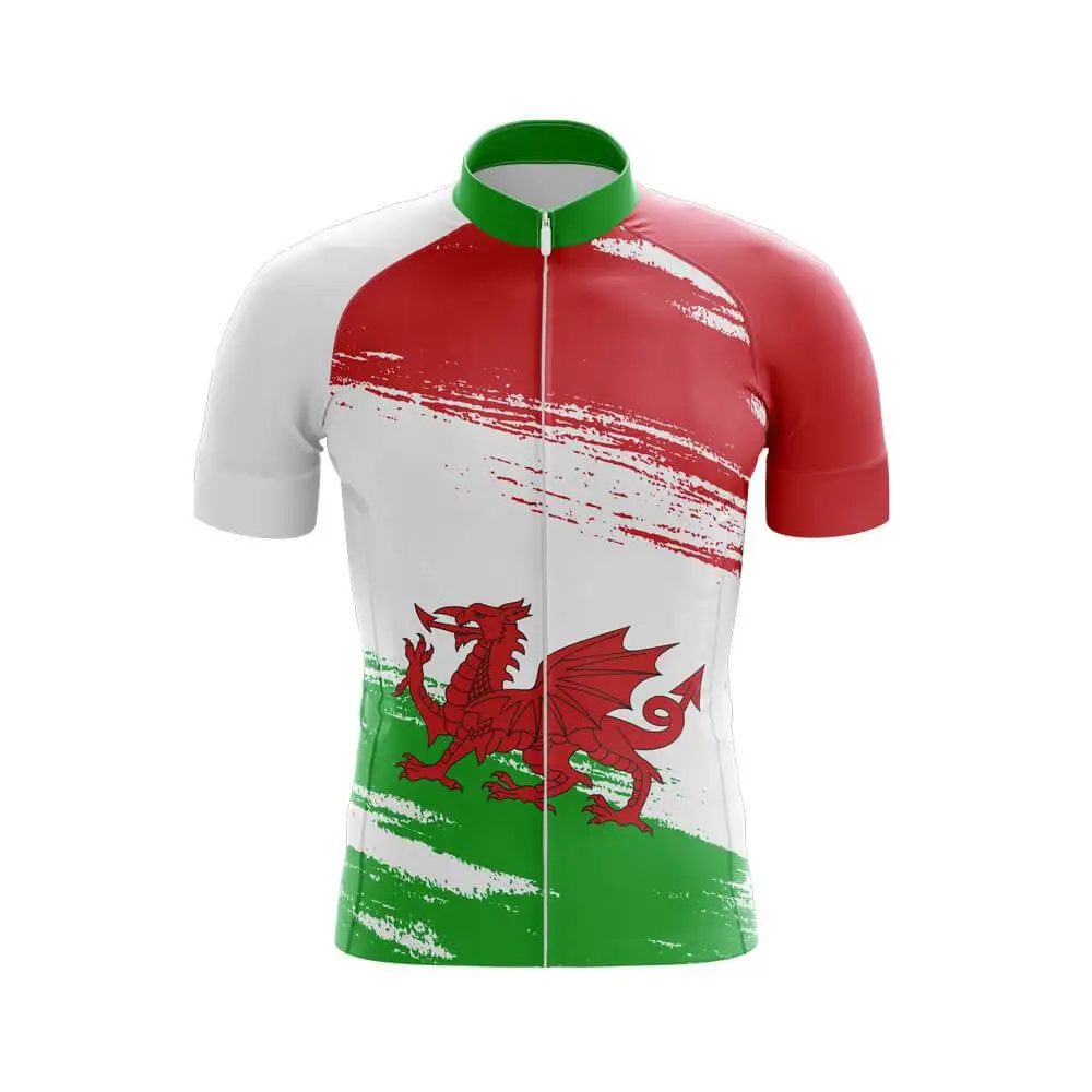 thumbnail image 1 of Maillot de ciclismo de manga corta para hombre de Gales, transpirable, de secado rápido, ropa para bicicleta de montaña o carretera, personalizable, para verano, MTB Cymru, 1 of 5