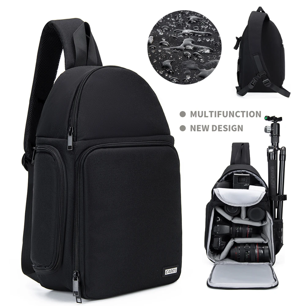 DSLR Camera Sling Bag Chest Bag Waterproof Professional Large Cross