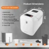 Automatic Bread Maker Machine, 1LB/1.5LB Programmable 2 Loaf Sizes, 3 Crust Colors, Small Digital Home Bakery with Dough, Cake, 6