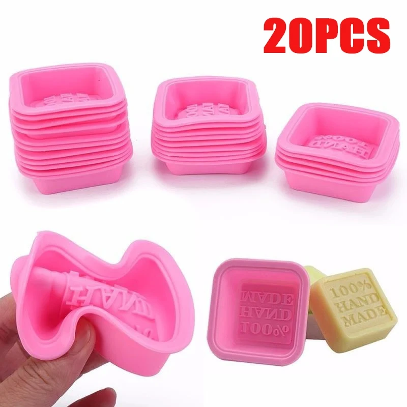 Silicone Mold Soap Molds 20/10pcs Soap Molds Oven Square Silicone Handmade Silicone Craft Cute Craft Art Square Oven Handmade Diy Tool
