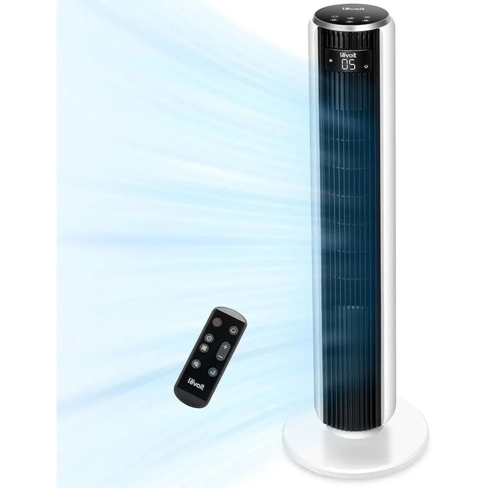 

25ft/s Standing Fans, Floor Fan 90° Oscillating for Indoors, 28dB Quiet with Sensor, 12H Timer, Remoter,5 Speeds,4 Modes,36 Inch