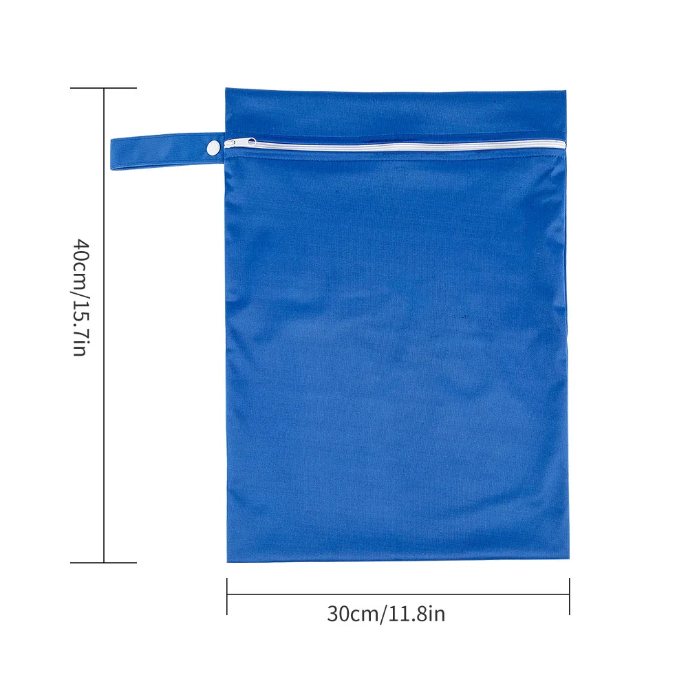 BIAI PUL Solid Color Waterproof Wet Bag Resuable Diaper Bag Washable Sanitary Napkin Storage Bag for Swimsuits Wet Clothes - 5