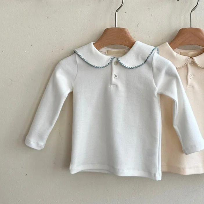 2025 Autumn New Baby Long Sleeve T Shirts Infant Girl Lapel Blouse Toddler Boy Solid Tops Baby Shirts Kids Bottoming Clothes 5 2025 Autumn New Baby Long Sleeve T Shirts Infant Girl Lapel Blouse Toddler Boy Solid Tops Baby Shirts Kids Bottoming Clothes - Image 5