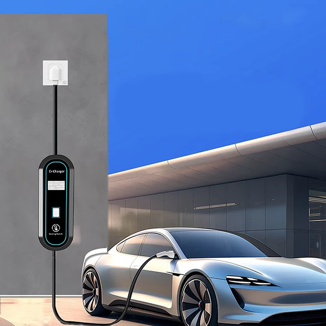 Electric Vehicle EV Portable Charger Type-2 Type-1 16a3.5kw 5m Wallbox Current Car Fast Charger Charging Cable EU-Plug US-Plug 3