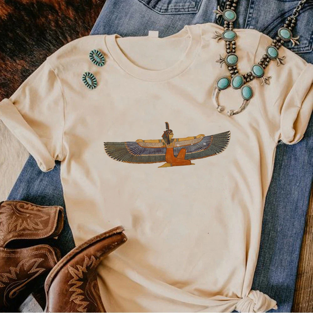 

Egypt top women comic Tee girl harajuku Japanese funny clothing