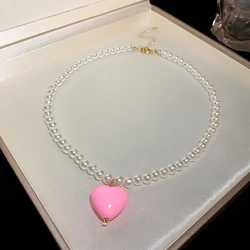 Elegant Baroque Pearl Choker Necklace - Designer Wedding Jewelry (Heart shape)