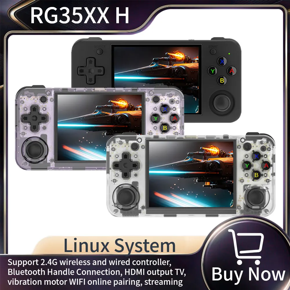 

RG35XX H Handheld Game Console Linux System 3.5 inch IPS 640*480 screen 3300 mAh 5000+ games