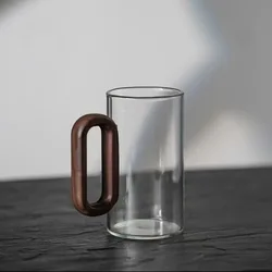 Elegant Large Capacity High Borosilicate Glass Cup - 350ML (Transparent 1pc)