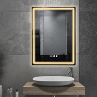 Led Bathroom Mirror With Light Bathroom Mirror With Light Clock Time Dimmable Anti Clock Mirror Smart Mirror
