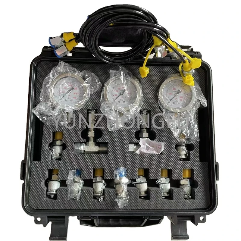 

Construction Machinery Parts Hydraulic tester for excavator Testing Hose Coupling And Gauge Tools Hydraulic Pressure Test Kit