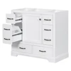 36" Bathroom Vanity Without Sink, Cabinet Base Only, Six Drawers, Multi-Functional Drawer Divider, Adjustable Shelf, White 2