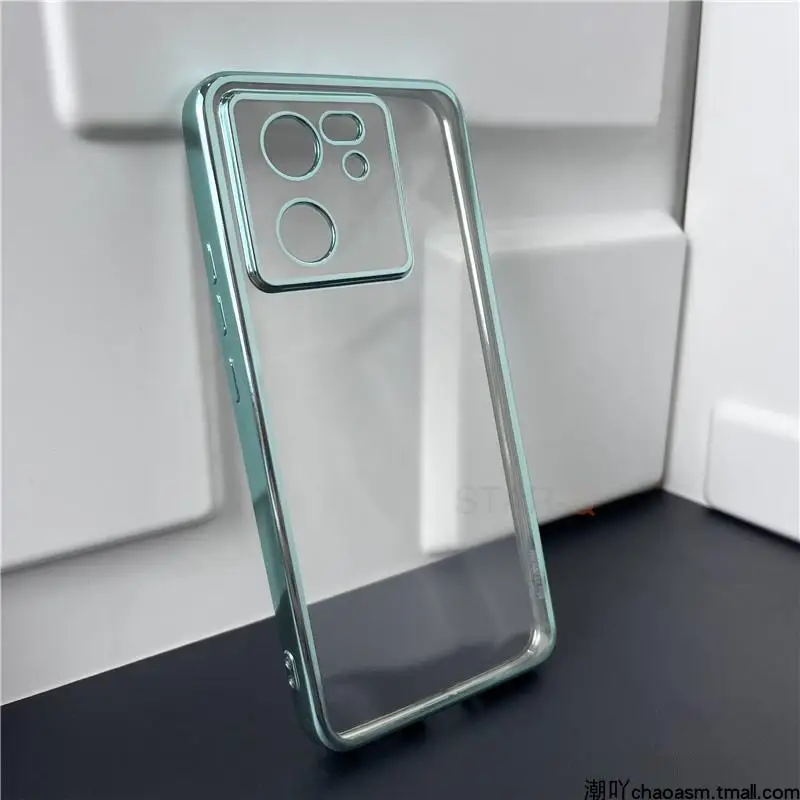 Elegant Plating Bumper Clear Case - Soft Silicone Transparent Back Cover