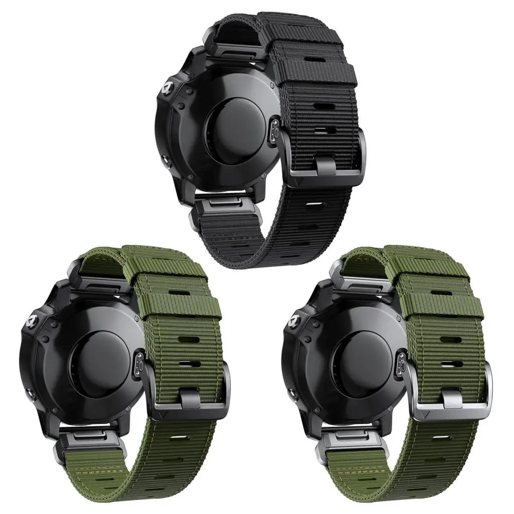 

22 26mm Nylon Replaceable Strap Wristband For Garmin Fenix5/5X/5XPlus/6/6X/6XPro/7/7X/3/3HR Easy Fit Watch Band Bracelet