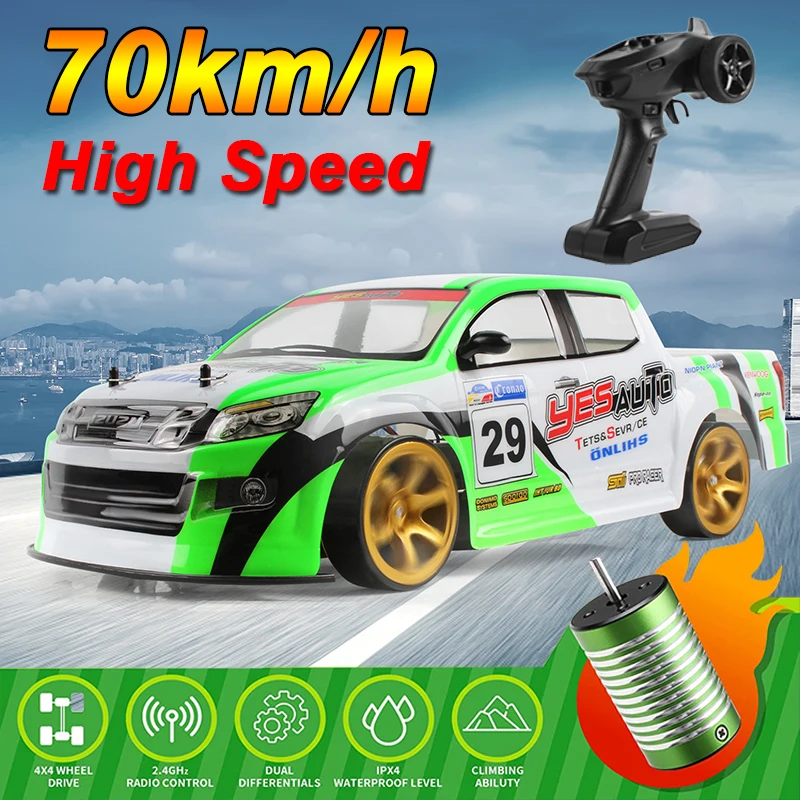 

1:10 70KM/H High Speed RC Car 4WD Drift Stunt Racing Car Remote Control Vehicle GTR Sports Car Toys for Children Boy Gifts