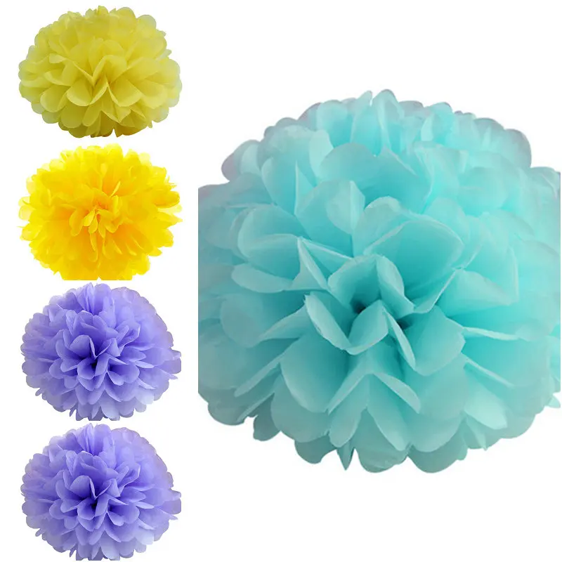 

40pcs 25cm(10inch) Tissue Paper Pom Poms Wedding Party Decoration, Craft Paper Flower Ball Home Decoration