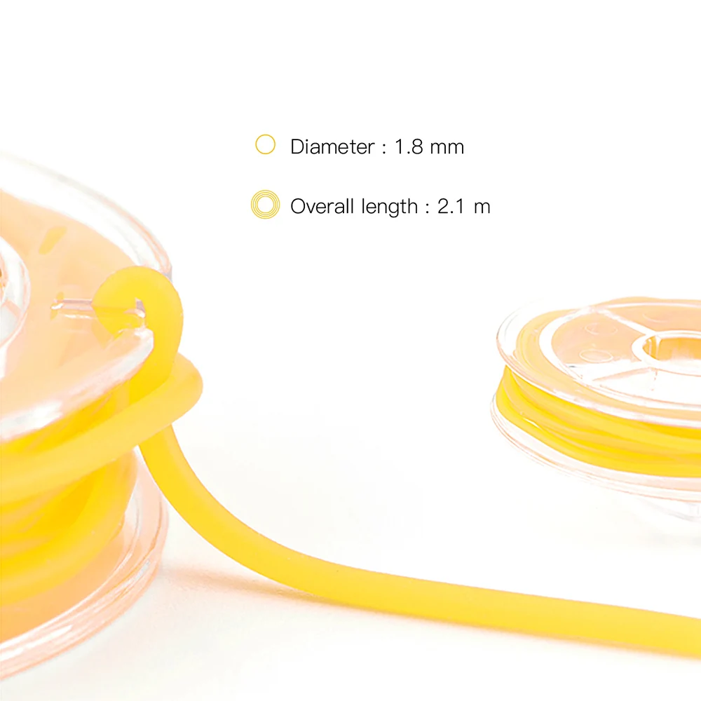 AZDENT Dental Kofferdam-Stabilisierungsschnur, mittlere Größe, Durchmesser 1,8 mm, Keile, Schnurklemmen, Blätter, elastisch, 2,1 Meter, Gelb – Detail 9