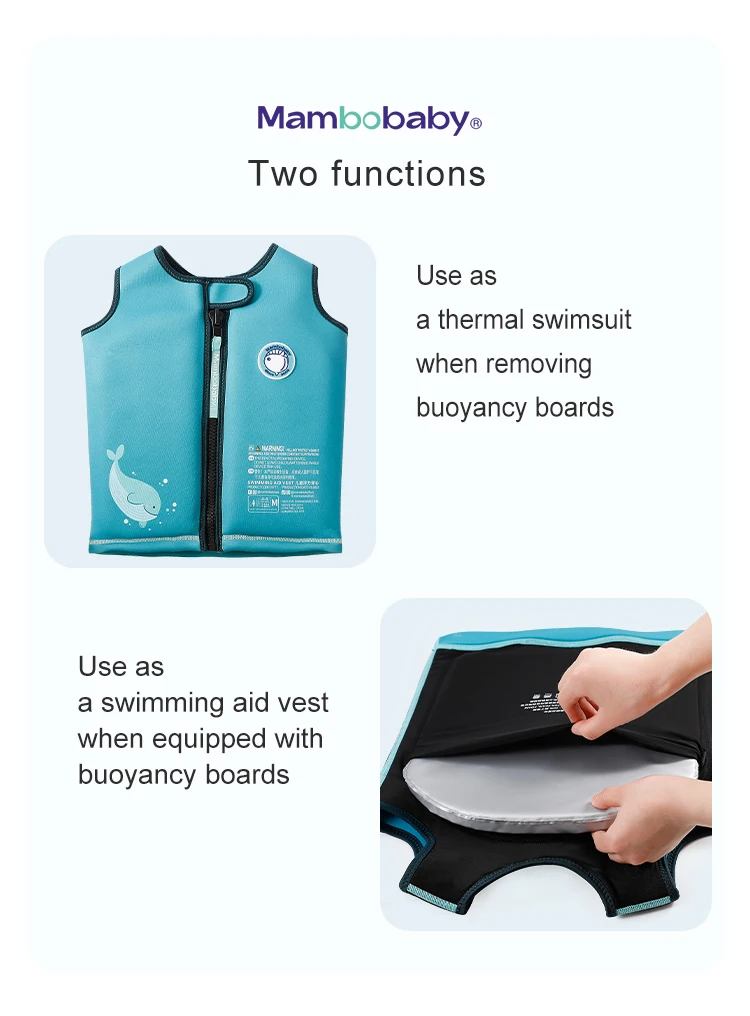 Mambobaby Swimming Buoyancy Vest Jacket Air Free Baby Swimming Ring Puddle Jumper Safety Kids swim Aid Vest