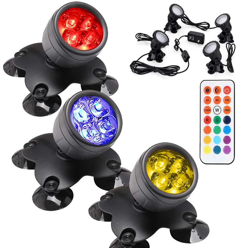 

LED Underwater Lights Waterproof Lamp RGB 36leds Underwater Spot Light for Swimming Pool Fountains Pond Water Garden Aquarium