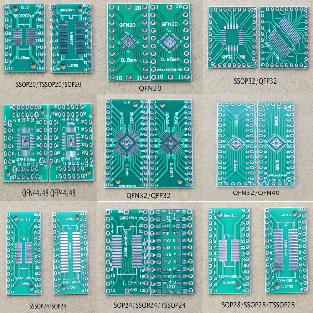 1Pce Pinboard SOP20 QFN20 QFP32 SSOP32 QFN32 QFN40 QFP44/48 TSSOP24 SSOP24 SOP28 to DIP56 56pin IC Adapter Socket Adapte Plate