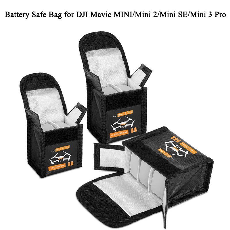 Borsa Sicura Per Batteria Per Dji Mavic Mini/Mini 2/Mini Se/Mini 3 Pro/Mini 4 Pro Custodia Protettiva Accessori Antideflagranti Sicuri