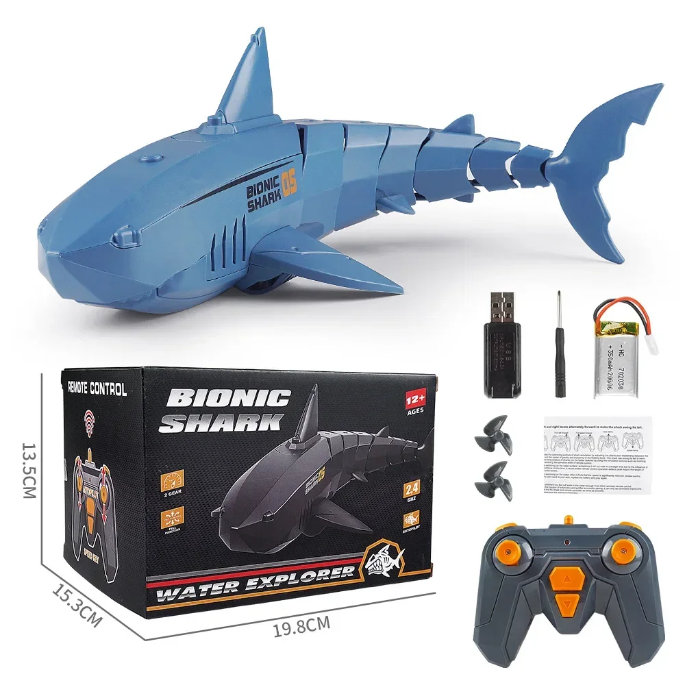 Rc Whale Shark Toy Robots Remote Control Animals Marine Life Tub Pool Electric Fish Children Bath Toys for Kids Boys Submarine 5