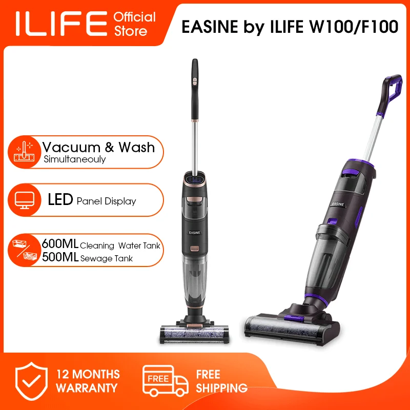 Easine of ILIFE F100/W100 bezprzewodowy, bezprzewodowy, mokry, suchy, inteligentny, próżniowy środek myjący, czyszczenie powierzchni wyświetlacza LED 1 Easine of ILIFE F100/W100 bezprzewodowy, bezprzewodowy, mokry, suchy, inteligentny, próżniowy środek myjący, czyszczenie powierzchni wyświetlacza LED 1