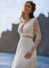 Bohemia Wedding Dresses A-Line V-Neck Bridal Gowns Long Sleeves Chiffon Robes For Formal Party 2025 Vestidos De Novia Customized 3