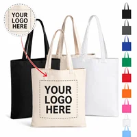 100 pièces/lot, sacs fourre-tout en toile personnalisés en gros, sacs de shopping écologiques réutilisables, sacs promotionnels en coton en vrac 1