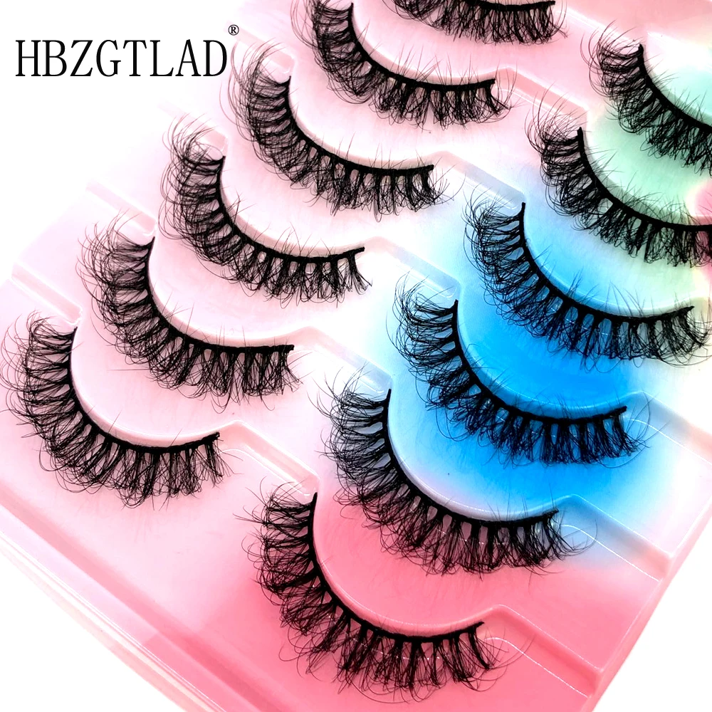 

HBZGTLAD Lashes 6 pairs 3D Faux Mink Lashes Natural False Eyelashes Dramatic Volume Lashes Fake Eyelash Extension Makeup Tools