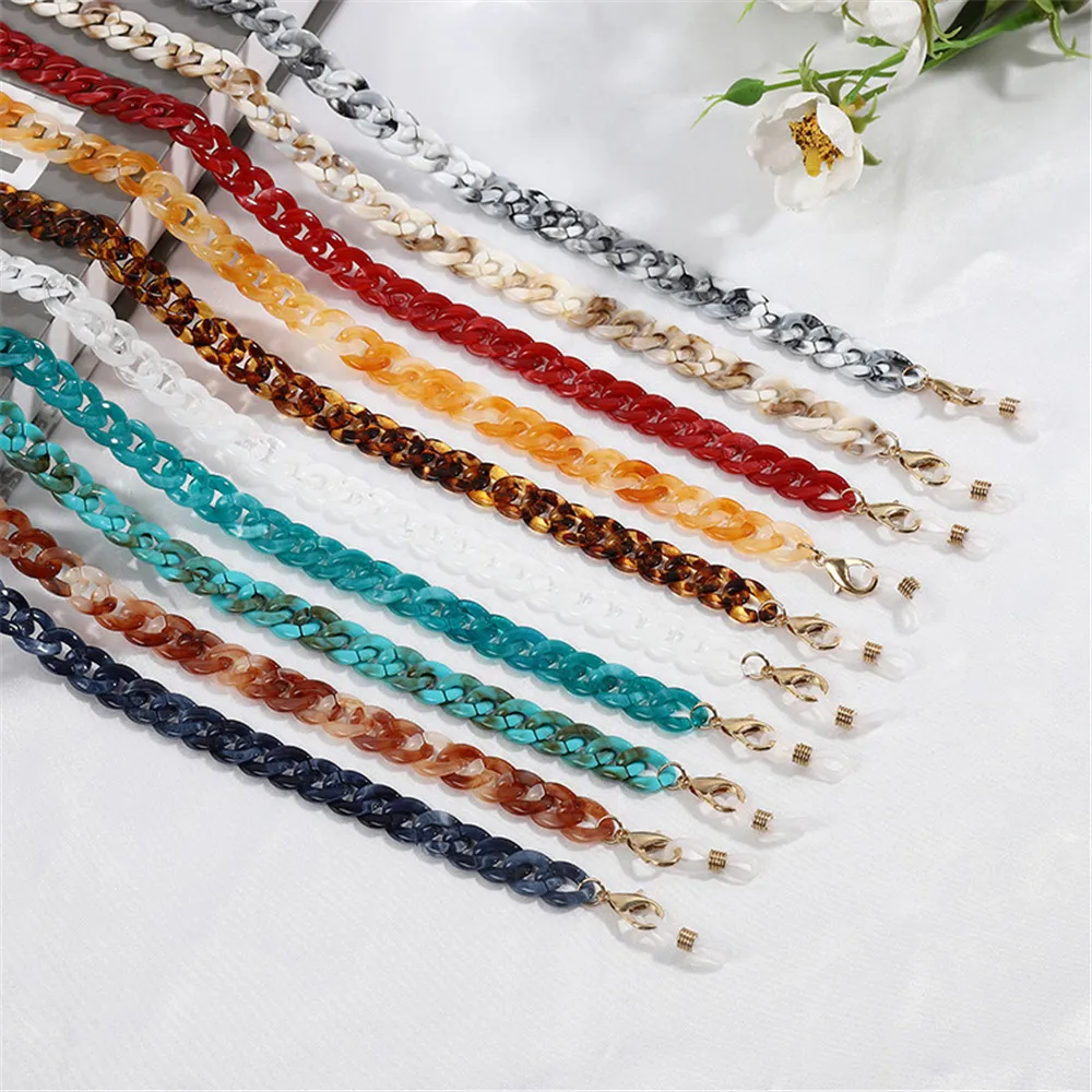 Costa Del Mar Colorful Acrylic Glasses Chains Hanging Strap Eyewear Cord Women Accessories 1pc 