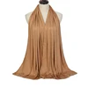 Écharpe Hijab en Jersey de coton Modal de qualité supérieure, châle musulman Long, Turban doux uni, bandeau pour femmes, bandeau africain 170x60cm