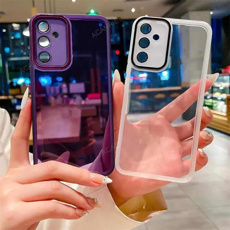 Clear Solid Color Silicone Case with Camera Protection for Various Smartphone Models