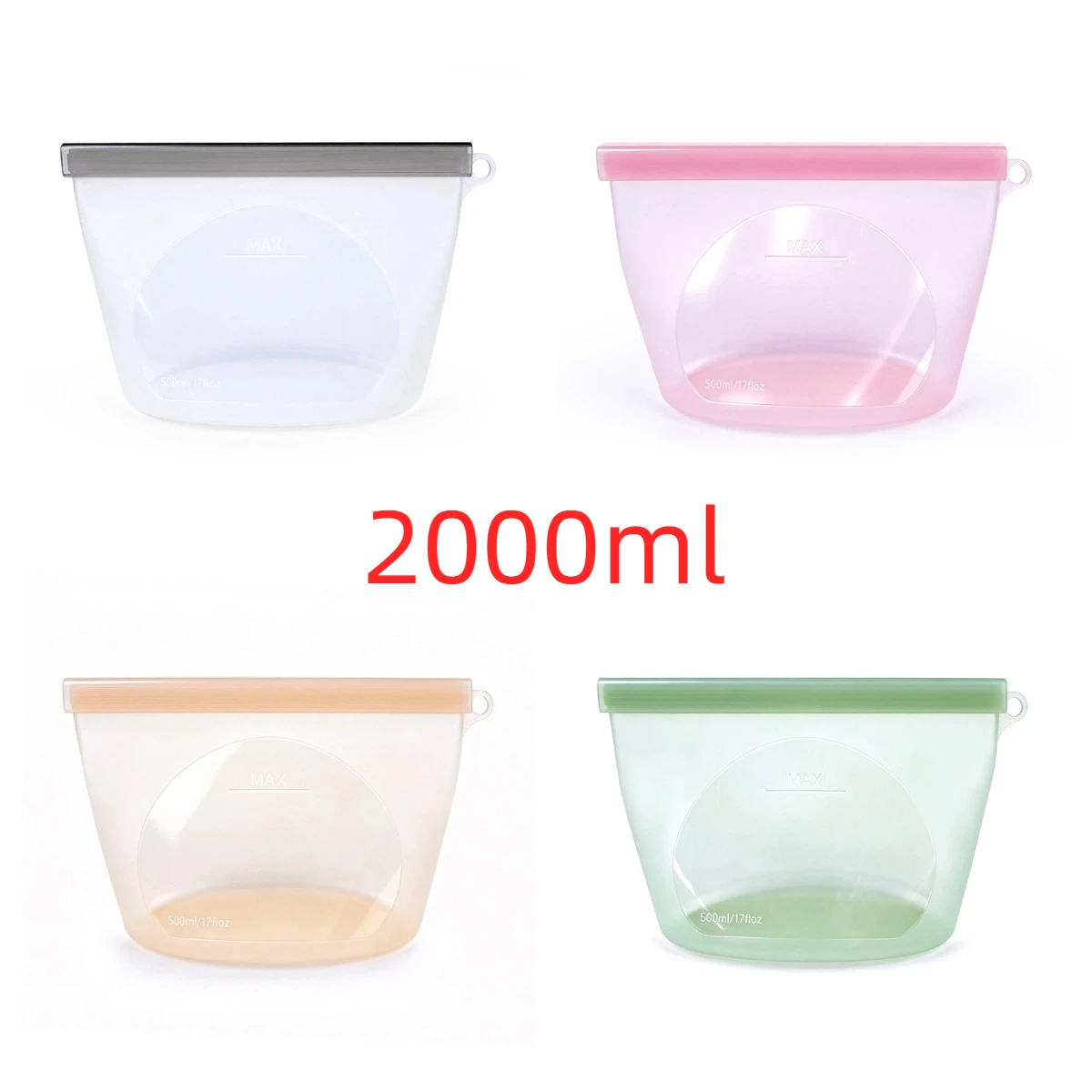 Eco-Friendly Leakproof Silicone Food Storage Bags for Kitchen and Meal Prep