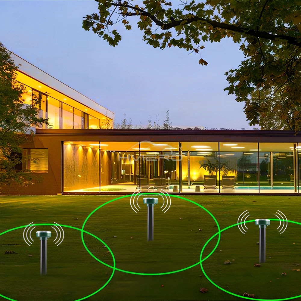 Mouse Repeller Solar Ultrasonic Electronic Snake Insect High Power Vibration Built Battery IP64 Sun Charging