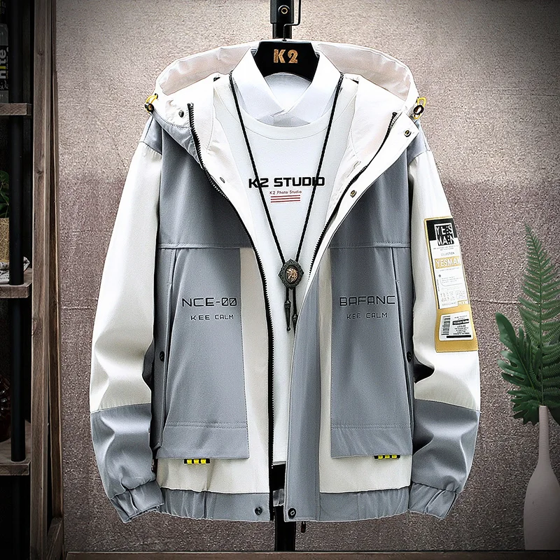 

Autumn and Winter Jacket Men's Work Jacket Big Loose Jacket Wild Comfortable Casual Big Pocket Flight Suit Tide Jacket Men