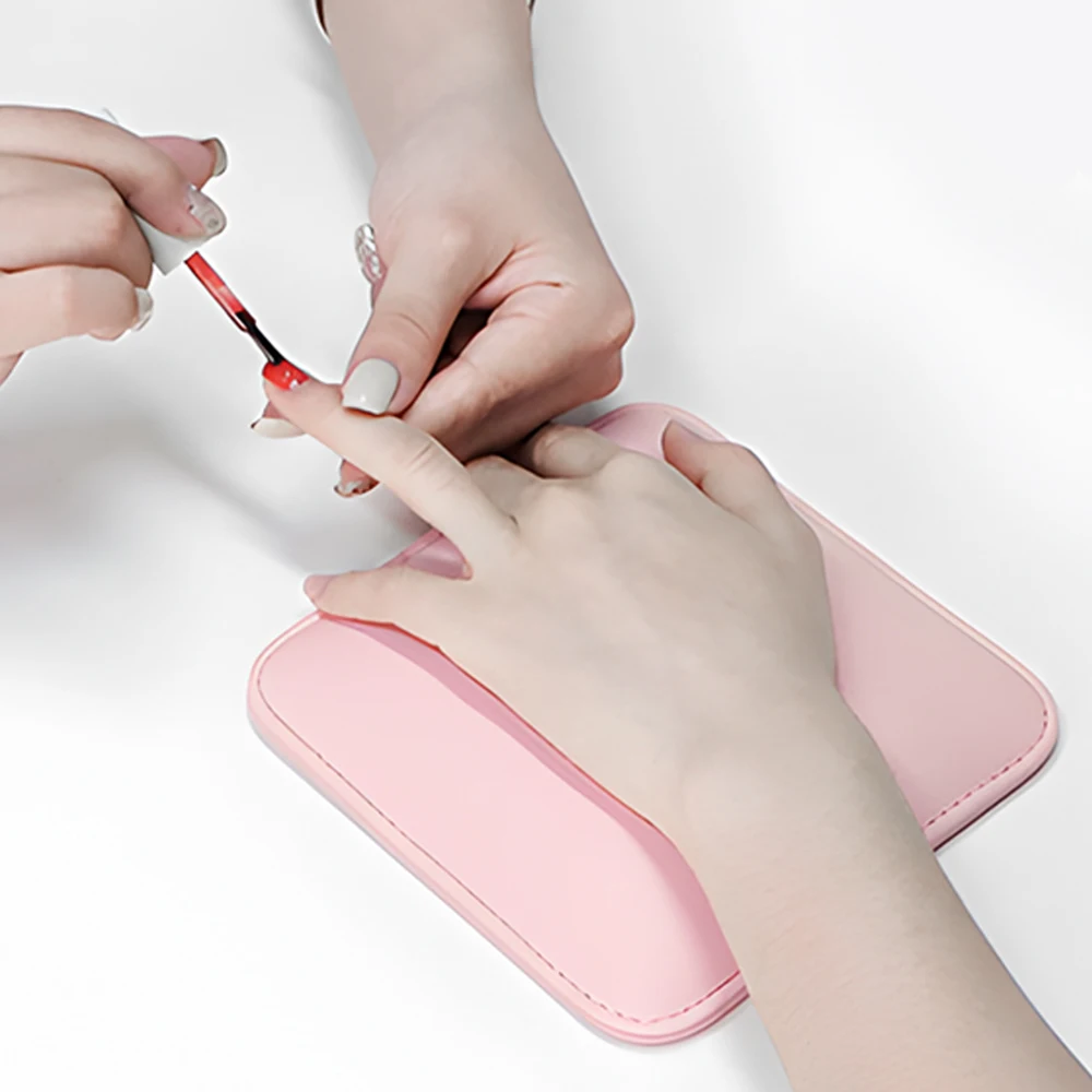Square Microfiber Leather Nail Arm Rest Professional Non-Slip Nail Technician Arm Rest Pillow Cushion Salon Manicure Elbow Pad 4