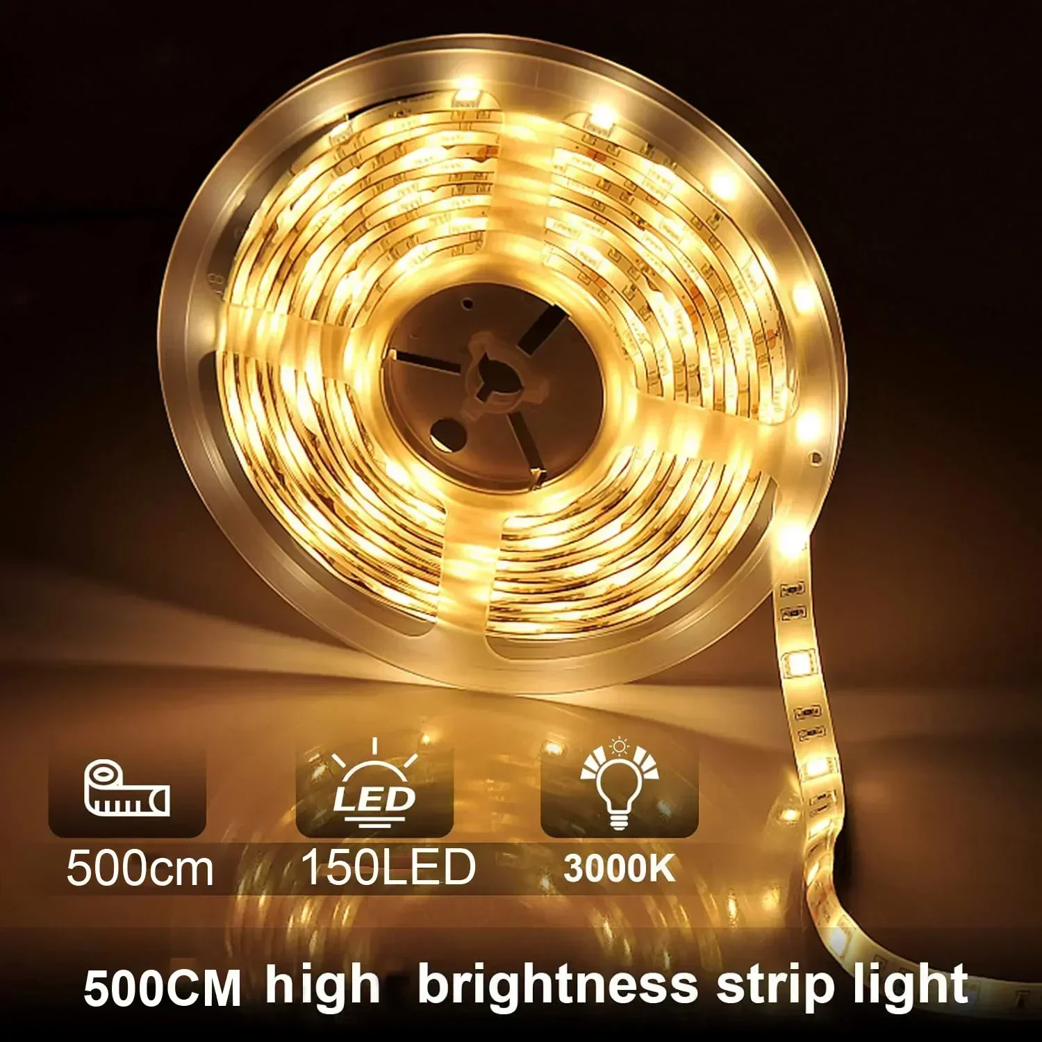 Motion Sensor LED Strip Night Light - Battery Powered & Waterproof for Kitchen, Cabinet, Corridor, and Stair Lighting