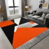 Orange Geometric Carpet for Living Room Modern Luxury Decoration Home Rugs for Bedroom Big Size Non-slip Easy Cleaning Floor Mat 4