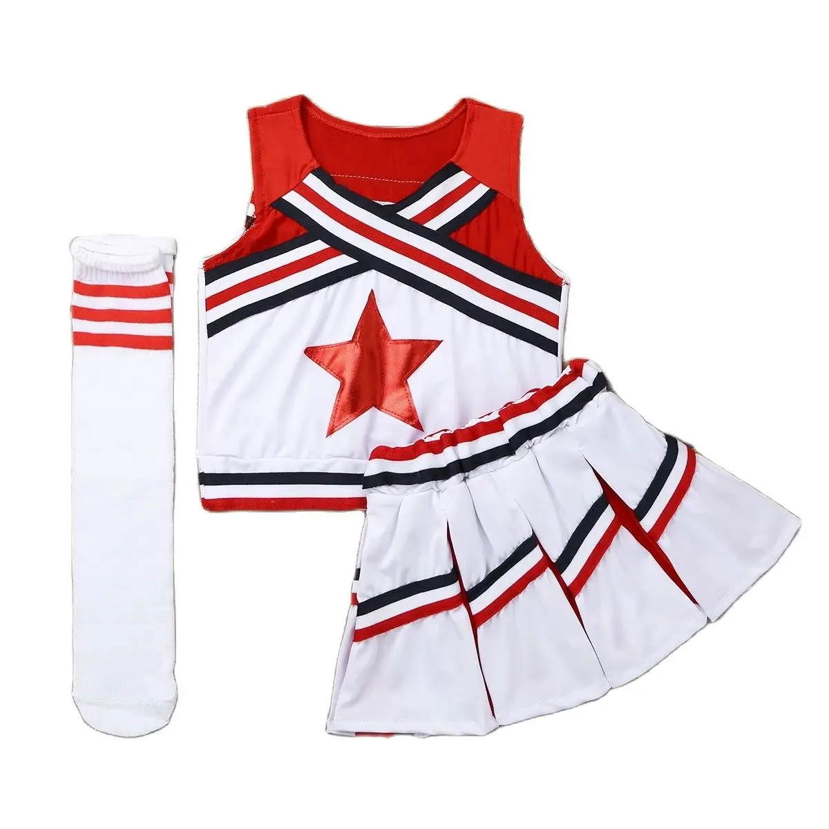 Cheerleading Costume Kids Girls Children Competition Cheerleaders School Team Uniform Class Suit For Child Dancing Costumes