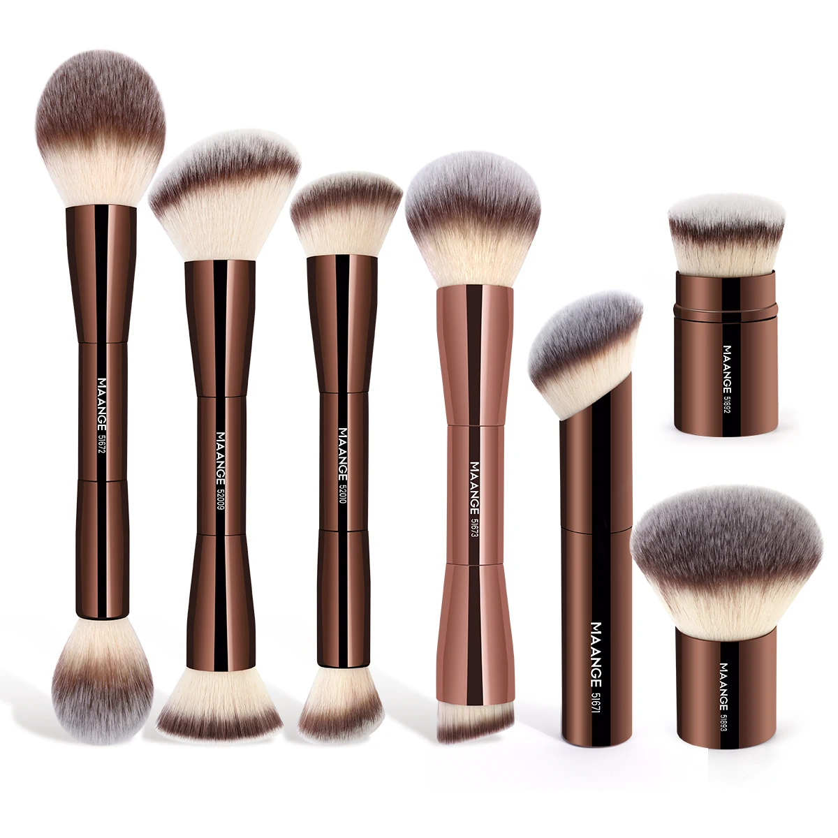Dual-Head Soft Fiber Makeup Brush