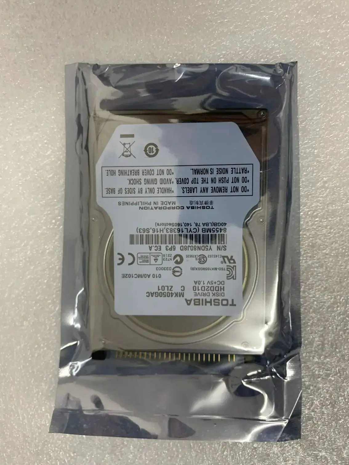 TOSHI MK4050GAC DISK DRIVE HDD2G16 T ZH01 T DC + 5V 1.3A 40GB for mercedes car HDD navigation systems