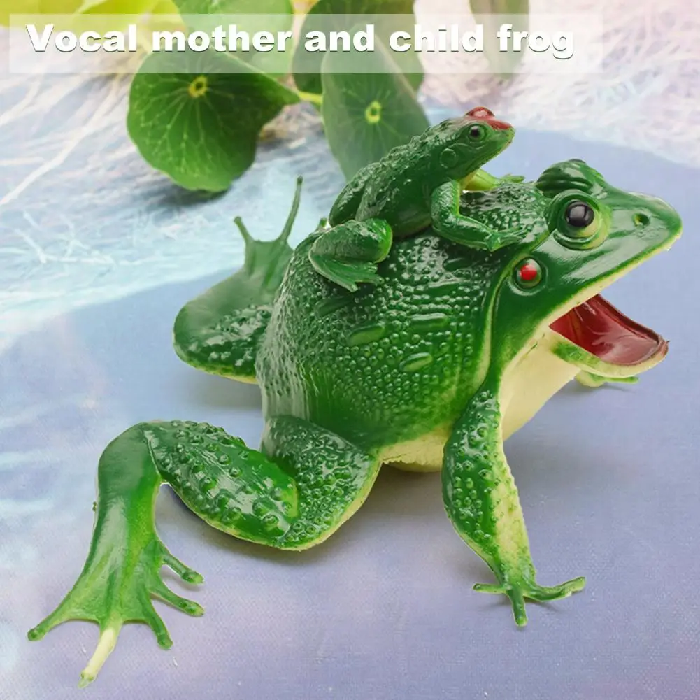Great Simulation Sounding Frog Toy Plastic Sounding Frog Toy Cognitive Ability Training for Party