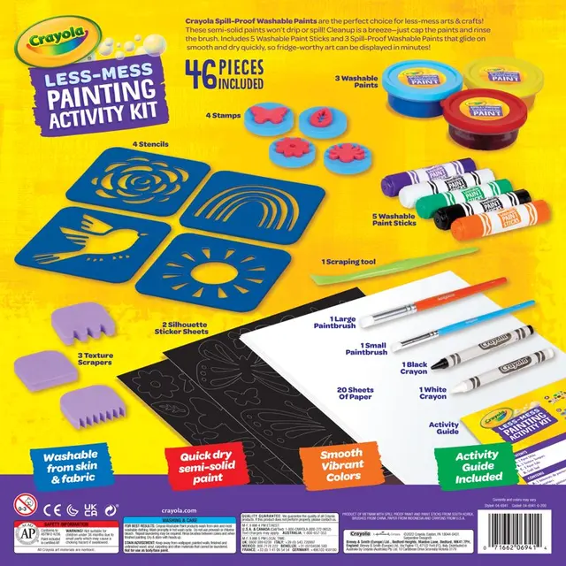 CRAYOLA- 6 units, less mess, washable paint. (54-1070) , color/model  assortment - AliExpress