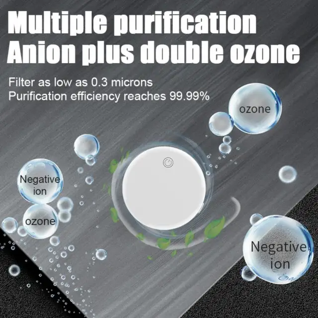 1Dc Új Hordozható Negatív Ion Légtisztító Asztali Autó Szekrény Cipőszekrény Fertőtlenítő Gép Pet Dezodor Ózongenerátor - Image 4